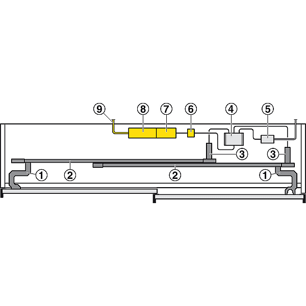 Slido F-Line42 50A Комплект за електрическо задвижване на вратите за механизъм за плъзгащи се врати