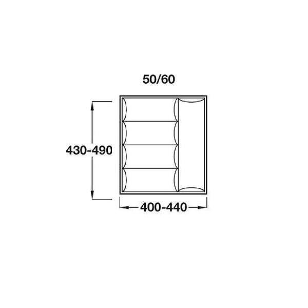 Разпределител за прибори L900-940/шкаф 1000mm
