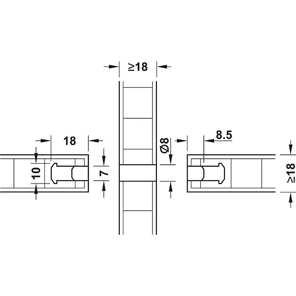 Комплект  Divario P - 18, Lamello / инструмент за монтаж + разглобки/