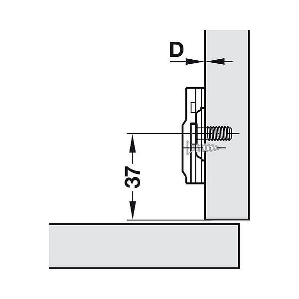 Монтажни пластини Metalla 310 SM, регулиране по височина ±2 mm чрез овални отвори, монтаж с предварително монтирани Евро винтове