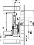 Механизъм за чекмедже Matrix Box P50, 92mm, до 600mm
