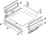 Бленда за вътрешно чекмедже D за Matrix Box S, алуминий, 1100 mm