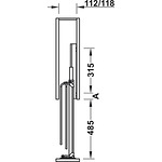Механизъм с релса за кърпи, 95 х 485 mm