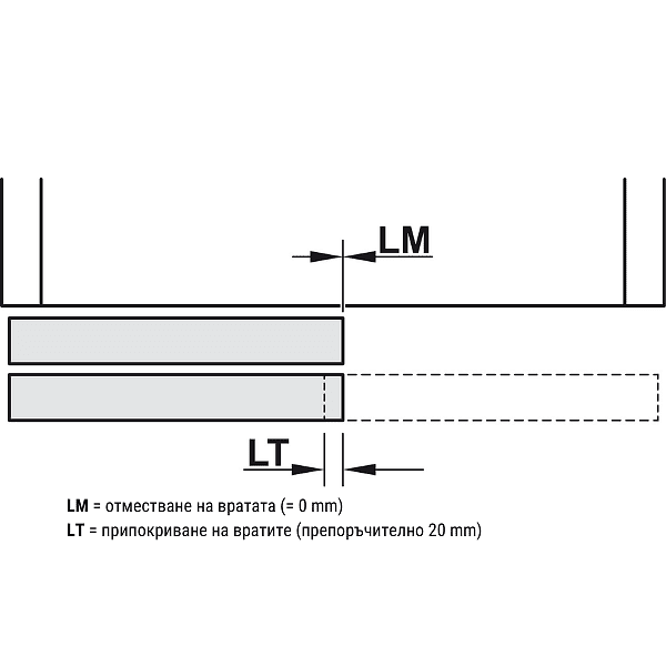 Slido F-Line32 80A механизъм за плъзгащи се врати пред корпуса с плавно затваряне-Copy
