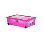 Универсална кутия Stefanplast Rollbox с колелца, розова