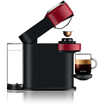 Еспресо машина Nespresso by Krups XN910510 Vertuo Next, 1500W, Технология за центробежно извличане, Свързване с телефон, 1.1 л, Червен + 12 капсули подарък