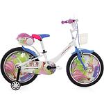 Детски велосипед Corelli Lovely 20", Single-speed, Бял/Розов, Включени аксесоари