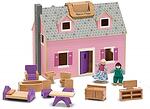 Melissa & Doug - Дървена къща за кукли