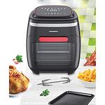 Фритюрник с горещ въздух Heinner Crystal Clear HAF-B2000FB, 2000W, Капацитет на коша 4.5 л, Капацитет на фурната 11 л, 8 програми, 3 рафта за готвене с горещ въздух