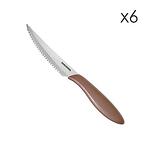 Комплект ножове за стек Tescoma Presto 12cm, 6 броя, кафяв