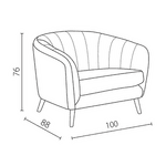 Кресло GRETA - син HLR