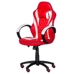 Геймърски стол с футболни мотиви Carmen 6300 - червено-бял