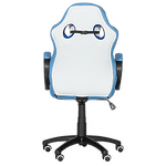 Геймърски стол с футболни мотиви Carmen 6302 - бял-син