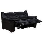 Кожен диван - двойка с електрически релакс механизъм COMODO LUX - черен 30