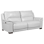 Кожен диван - тройка с електрически релакс механизъм COMODO LUX - бял 53