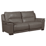 Кожен диван - тройка с електрически релакс механизъм COMODO LUX - сив 40