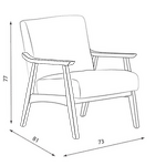 Кресло MAURO - орех - черен