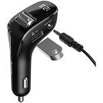 FM трансмитер Bluetooth Baseus F40, CCF40-01, Mp3 Player, AUX, 2 x USB, Дисплей, Черен