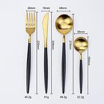 Комплект прибори Kring Cuisine Style, 16 части, Неръждаема стомана 18/0, Златист/Черен