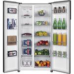 Хладилник Side by side Heinner HSBS-H532NFXF+, 521 л, Full No Frost, Клас F, Дисплей LED touch, Функция супер охлаждане, Супер замразяване, H 177 см, Инокс
