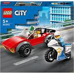 LEGO® City - Полицай на мотоциклет в преследване на кола 60392, 59 части
