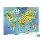 Пъзел Janod - Карта на света, 100 части