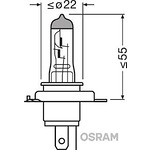 Халогенна крушка Osram H4 Standard 12V 55W