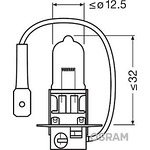 Халогенна крушка Osram H3 Standard 12V 55W