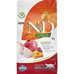 N&D Pumpkin Qual & Pomegranate Adult – пълноценна храна с тиква за котки над една година, с пъдпъдък и нар 5 кг.