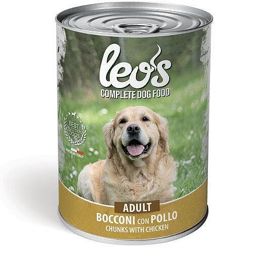 Leos Adult с пилешко – консерва хапки в сос – за кучета в зряла възраст 415 гр.