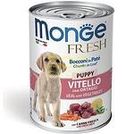 Хапки за кучета Monge Fresh Puppy с телешко и зеленчуци 400 гр.