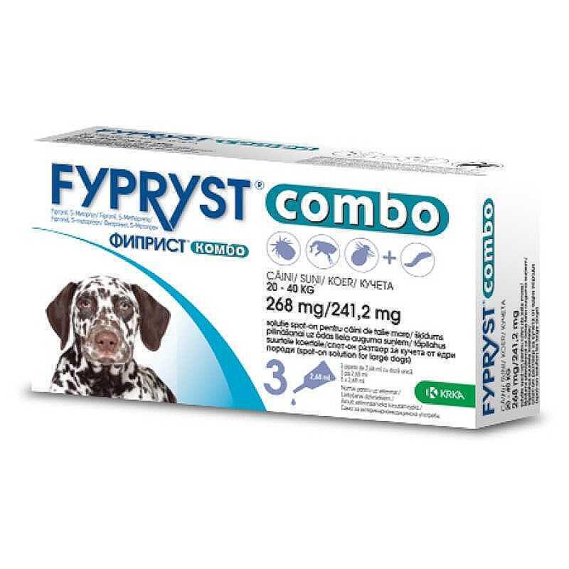 Fypryst Combo 268 mg. - за кучета с тегло от 20 до 40 кг. / 3 броя пипети /