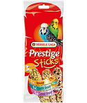 Versele Laga - Prestige Stick Budgies Triple Variety Pack - стик за вълнисти папагали различни вкусове - с мед, с екзотични плодове и с горски плодове, 3/30 гр