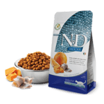 N&D Herring, Pumpkin, Orange Adult – пълноценна храна с тиква за котки над една година, с херинга и портокали 1.5 кг.