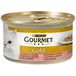 Gourmet Gold Хапки в сос със сьомга и пиле  85гр.