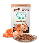 Opti Meal Pouch Grain Free with Salmon and Shrimps in Sauce - За котки над 12 месеца, без зърно, със сьомга и скариди в сос 85 гр.
