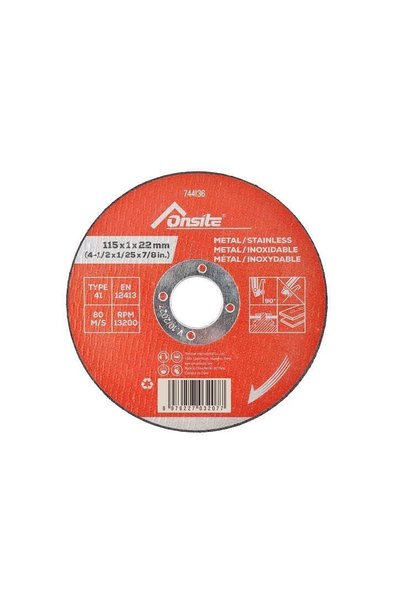 Диск за рязане за Inox Onsite, 115 х 1 х 22.23 мм