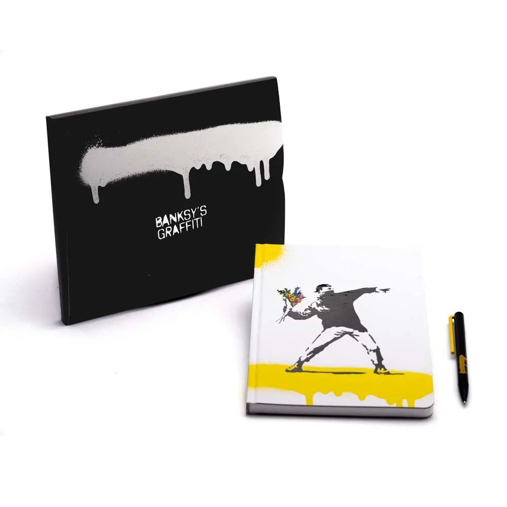 Комплект за писане Pininfarina - Banksy Collection, Flower & Grafeex, жълти