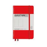Тефтер А6 Leuchtturm1917 Notebook Pocket. твърда корица, Red, бели листи