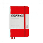 Тефтер А6 Leuchtturm1917 Notebook Pocket Red, твърда корица