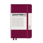 Тефтер А6 Leuchtturm1917 Notebook Pocket, твърди корици, Port Red, точки