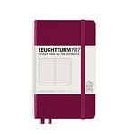 Тефтер А6 Leuchtturm1917 Notebook Pocket Port Red, твърди корици
