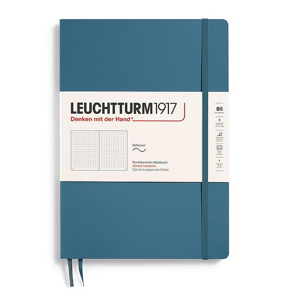 Тефтер B5 Leuchtturm1917 Notebook Composition Stone Blue, мека корица