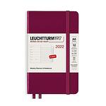 Тефтер А6 Leuchtturm1917 Weekly Planner & Notebook Pocket 2022, Port Red