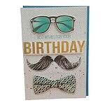 Поздравителна картичка "Честит рожден ден" - Хипстър, с плик