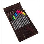 Комплект маркери Online, 11x цвята в бамбукова кутия