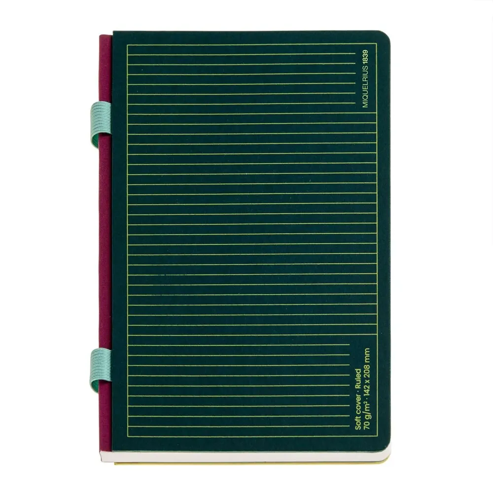 Тефтер Miquelrius - B2B Doble Verde, A5, с комбинирано съдържание