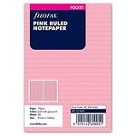 Пълнител за органайзер Filofax Pocket - 20 розови линирани листа с широки редове