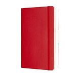 Голям червен тефтер Moleskine Classic Red Scarlet Dotted с твърди корици и листа на точки