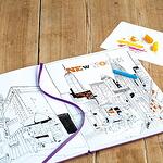 Квадратен тефтер Leuchtturm1917 Sketchbook Square Lemon, твърди корици